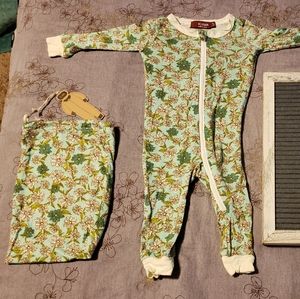 Milkbarn zipper pajama NWT